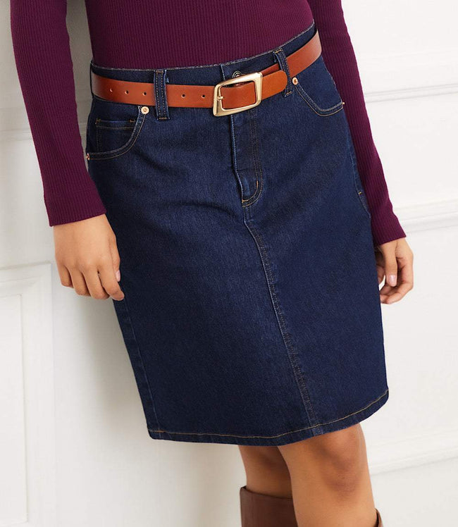 karen kane Indigo Denim Short Skirt Karen Kane