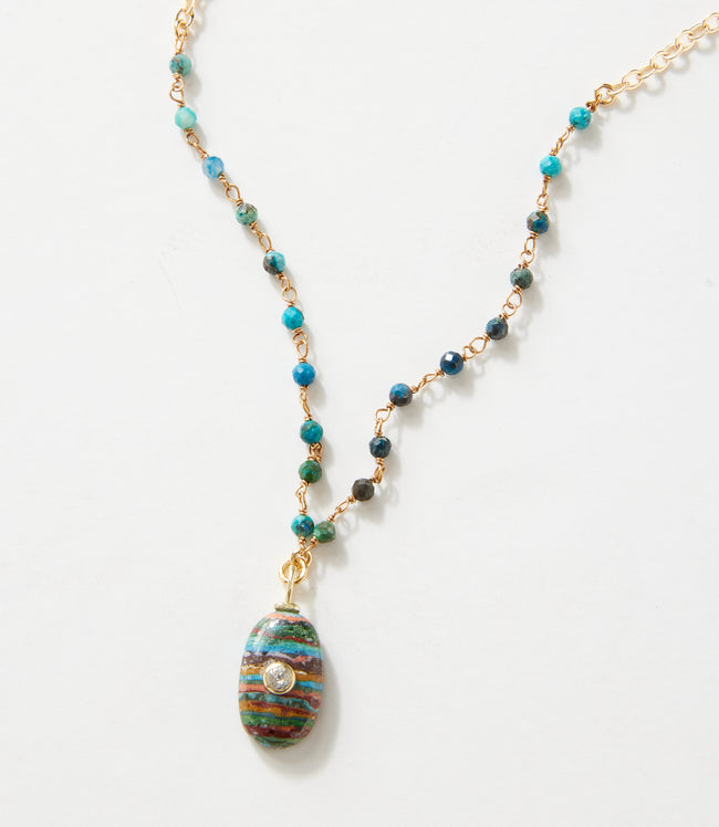 Karen Kane Multi Beaded Amulet Necklace Karen Kane