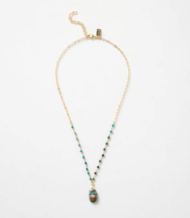 Karen Kane Multi Beaded Amulet Necklace Karen Kane