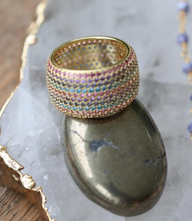 Karen Kane Multi Colorful Crystal Ring Karen Kane