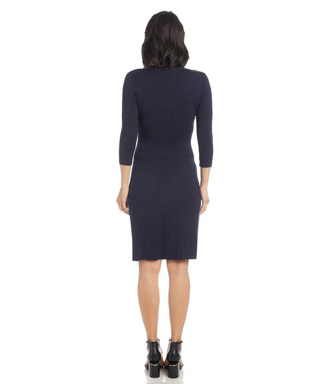 Karen Kane Navy Cascade Wrap Dress Karen Kane