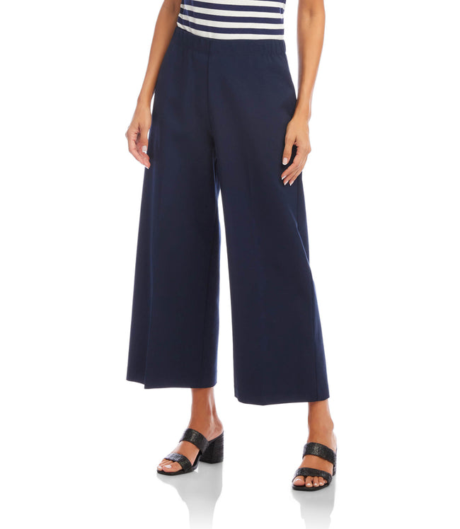 karen kane Navy Cropped Wide-Leg Pants Karen Kane