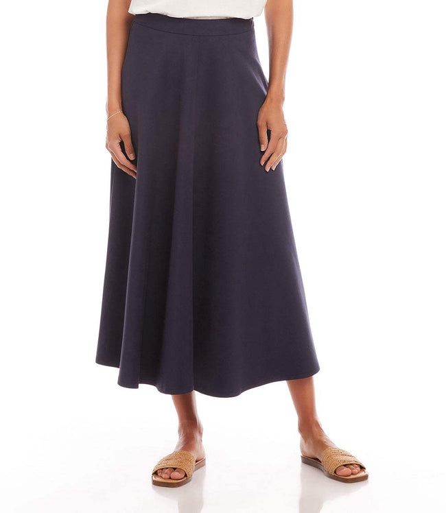 Karen Kane Navy Midi Circle Skirt Karen Kane