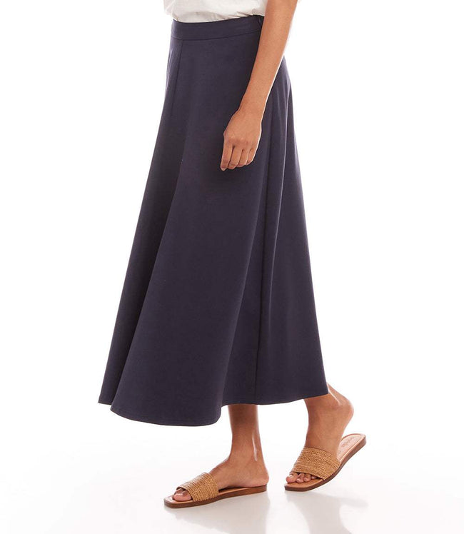 Karen Kane Navy Midi Circle Skirt Karen Kane
