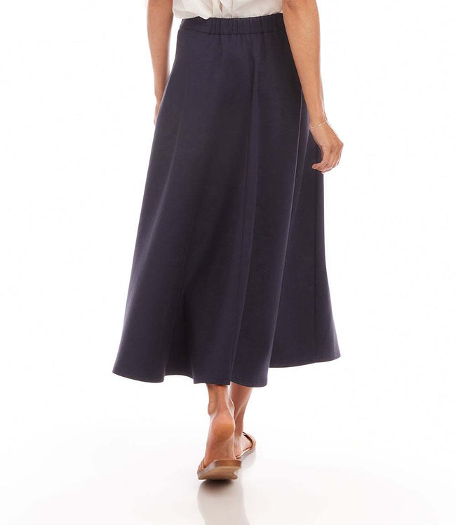 Karen Kane Navy Midi Circle Skirt Karen Kane