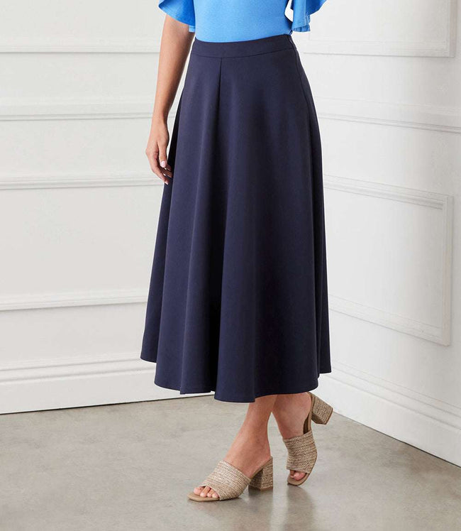 karen kane Navy Midi Circle Skirt Karen Kane