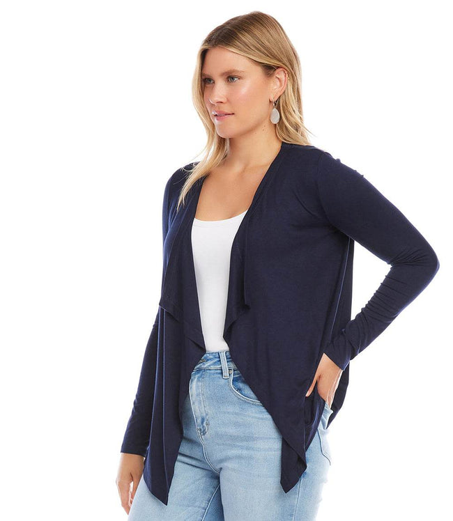 Karen Kane Navy Poppy Cardigan Karen Kane