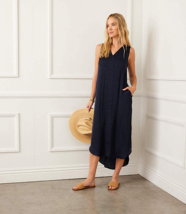 karen kane Navy Sleeveless Midi Dress Karen Kane