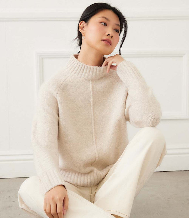 Karen Kane Oatmeal Turtleneck Sweater Karen Kane