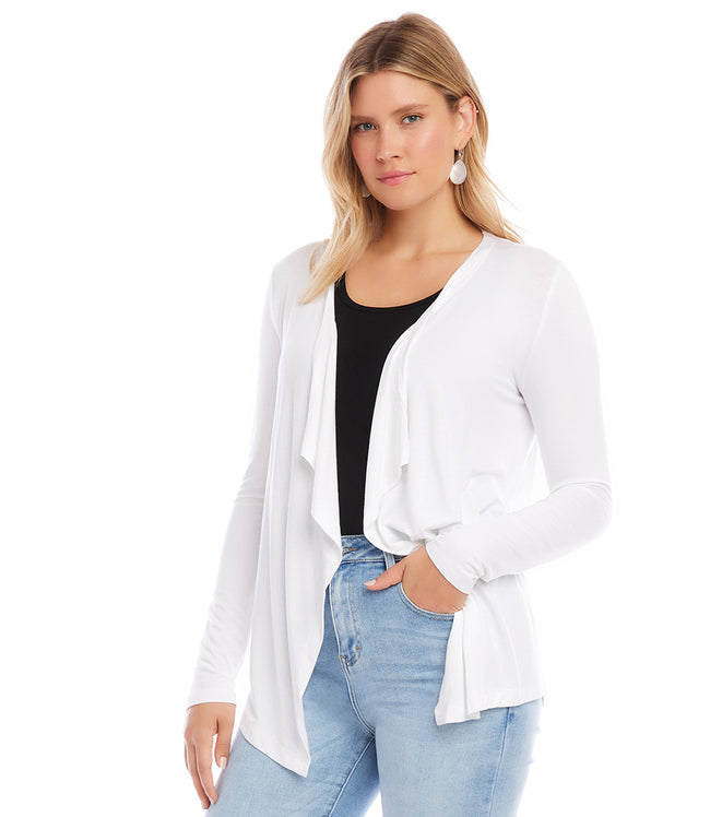Karen Kane Off White Poppy Cardigan Karen Kane