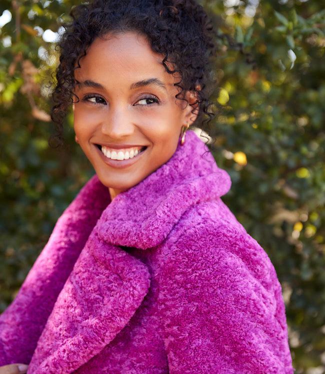 Karen Kane Orchid Sherpa Coat Karen Kane