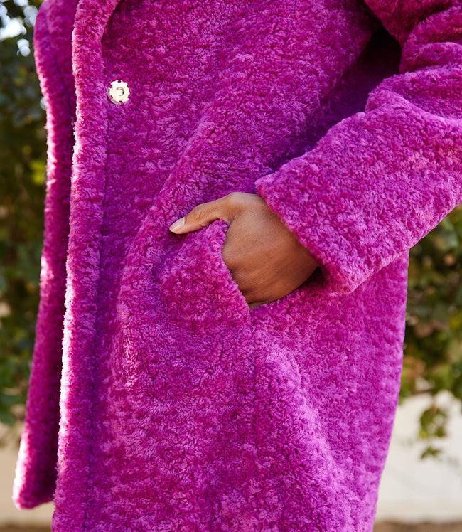 Karen Kane Orchid Sherpa Coat Karen Kane