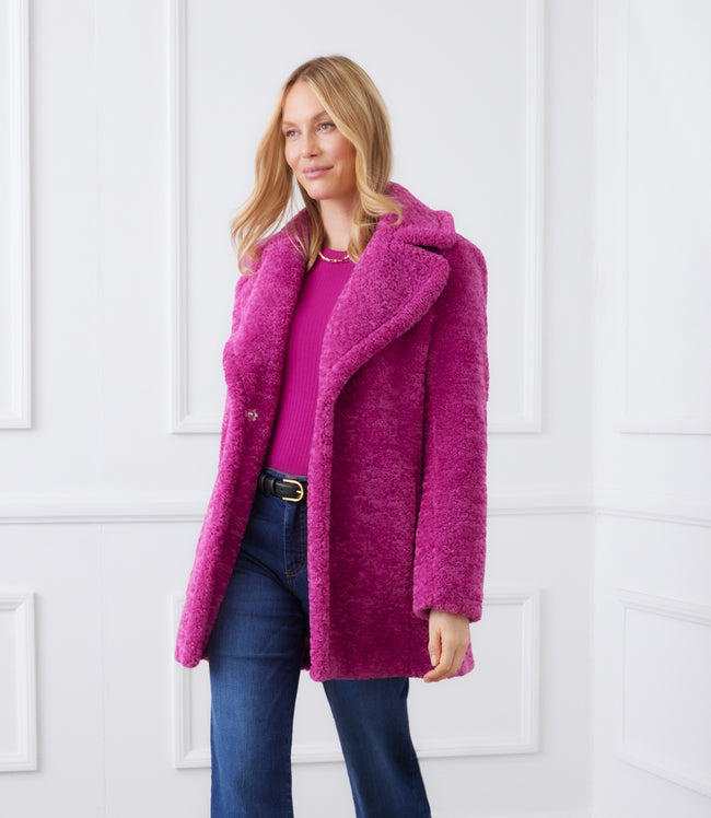 Karen Kane Orchid Sherpa Coat Karen Kane