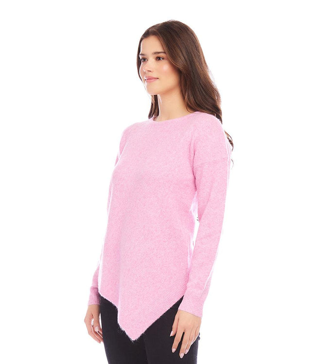 Karen Kane Pink Asymmetric Hem Sweater Karen Kane