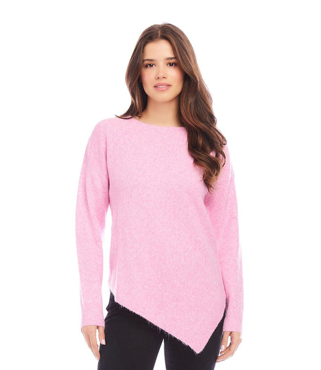 karen kane Pink Asymmetric Hem Sweater Karen Kane