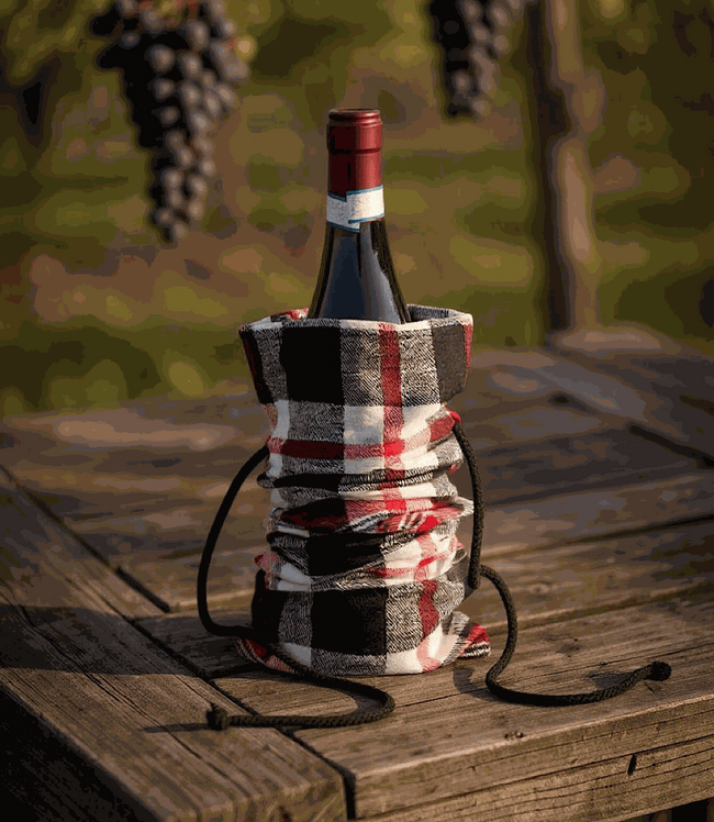 karen kane Plaid Wine Bag Karen Kane