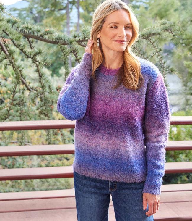 karen kane Plum Ombre Boucle Sweater Karen Kane