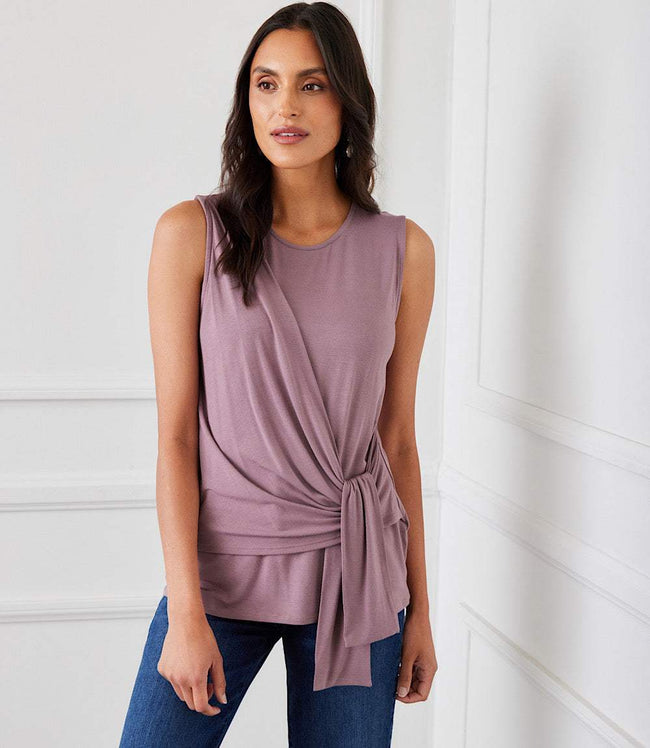 Karen Kane Plum Side Drape Top Karen Kane