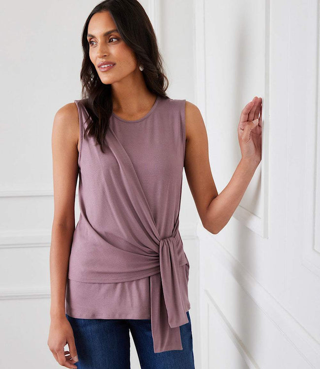 karen kane Plum Side Drape Top Karen Kane