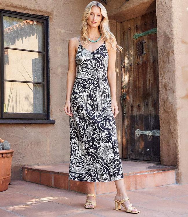 Karen Kane Print Bias Cut Midi Dress Karen Kane