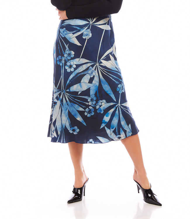Karen Kane Print Bias Cut Midi Skirt Karen Kane