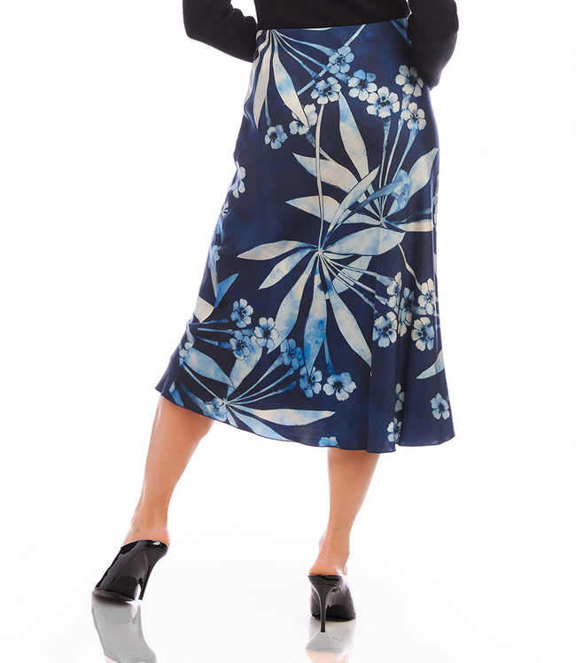 Karen Kane Print Bias Cut Midi Skirt Karen Kane