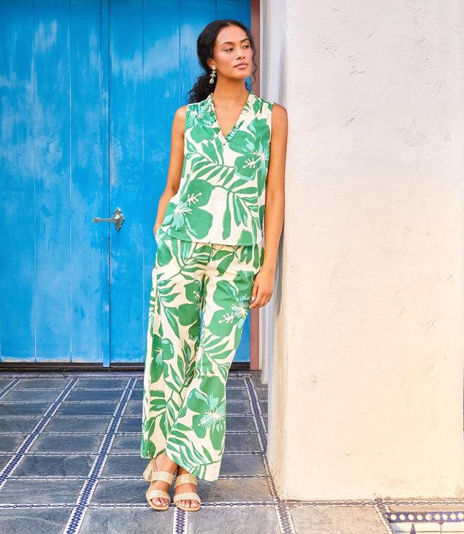 Karen Kane Print Drawstring Ankle Pants Karen Kane