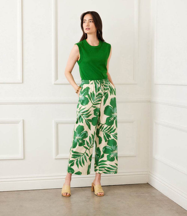karen kane Print Drawstring Ankle Pants Karen Kane
