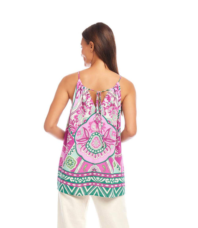Karen Kane Print Keyhole Tank Karen Kane