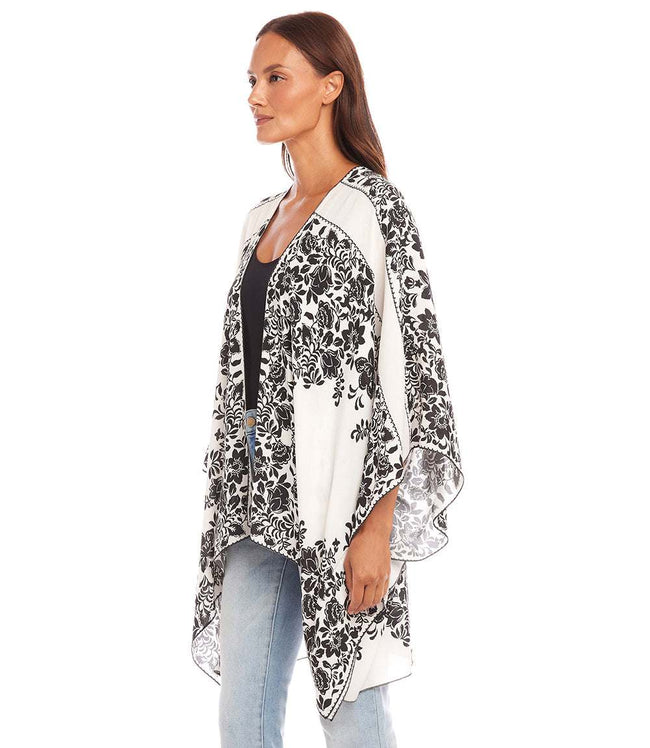 Karen Kane Print Open Front Jacket Karen Kane