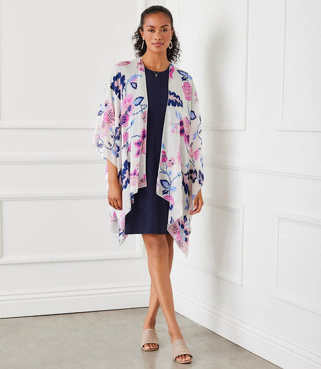 Karen Kane Print Open Front Jacket Karen Kane
