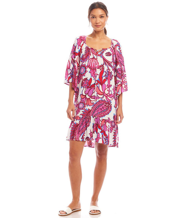 Karen Kane Print Ruffle Hem Dress Karen Kane