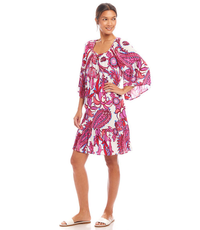 Karen Kane Print Ruffle Hem Dress Karen Kane