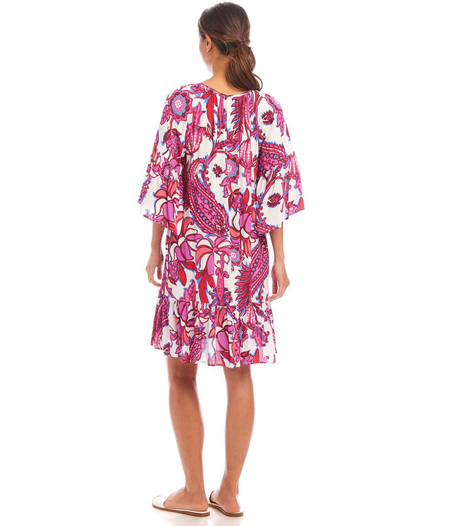 Karen Kane Print Ruffle Hem Dress Karen Kane