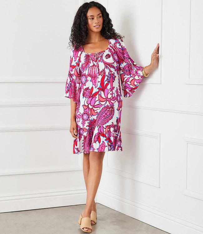 karen kane Print Ruffle Hem Dress Karen Kane