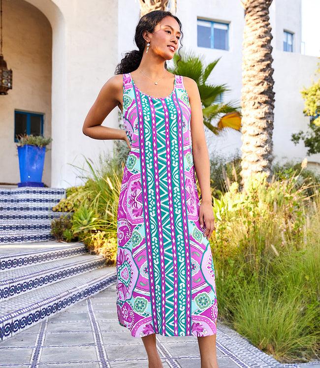 Karen Kane Print Side-Slit Tank Dress Karen Kane