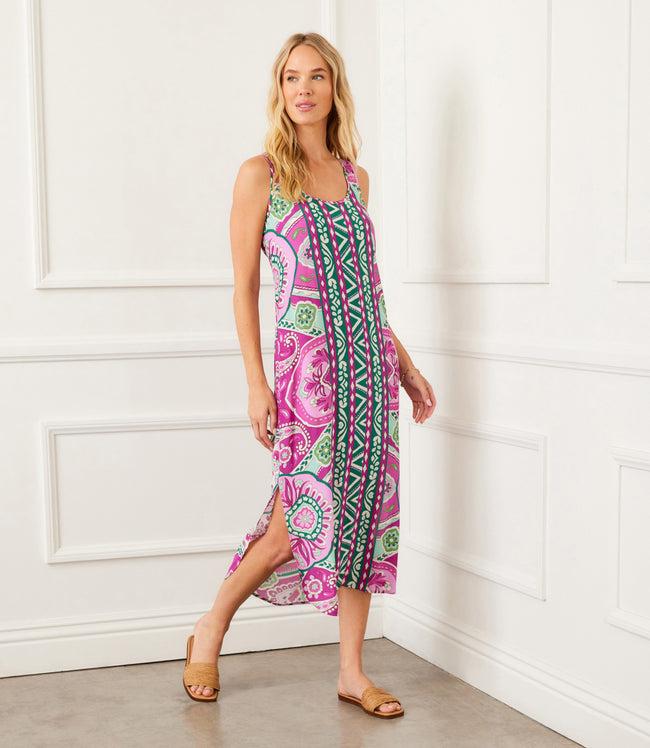 Karen Kane Print Side-Slit Tank Dress Karen Kane