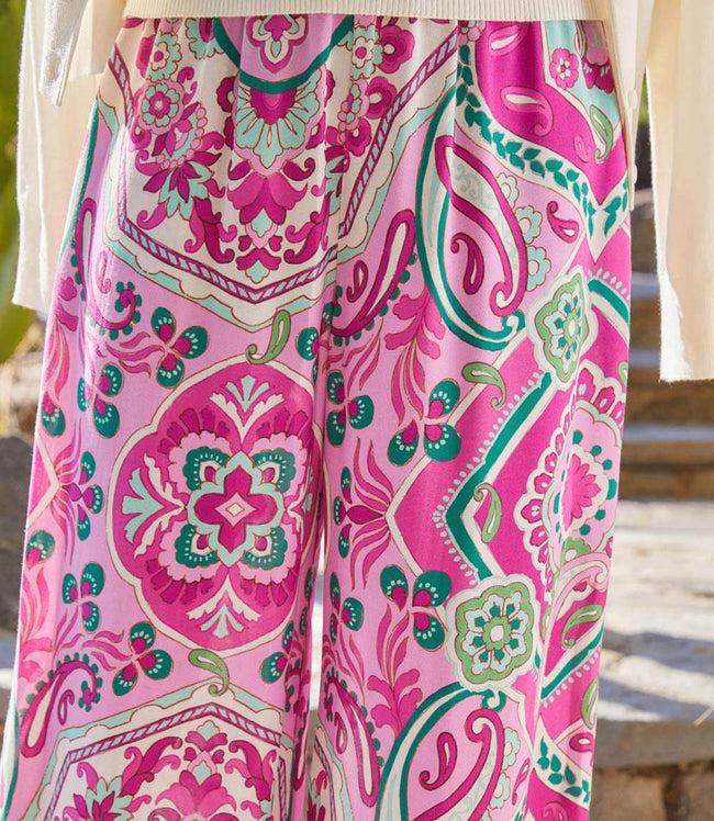 Karen Kane Print Wide-Leg Pants Karen Kane