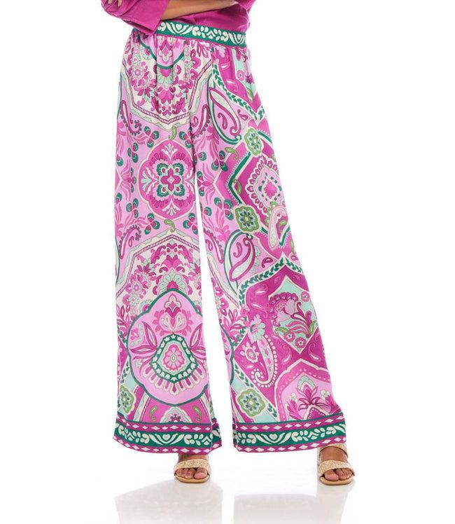Karen Kane Print Wide-Leg Pants Karen Kane