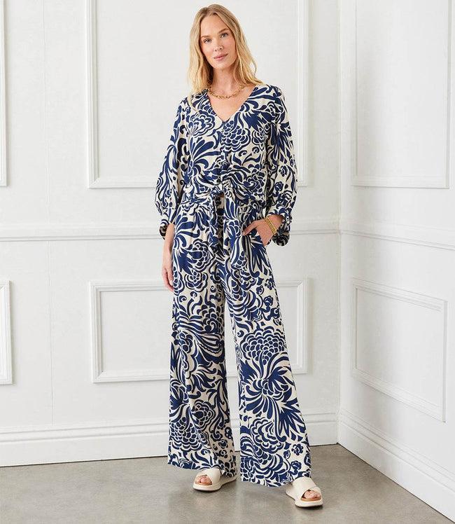 Karen Kane Print Wide Leg Pants Karen Kane