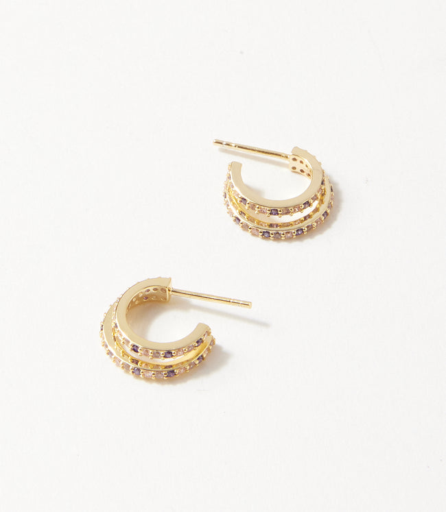 Karen Kane Purple Twin Huggie Earrings Karen Kane