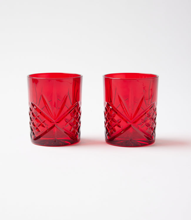 Karen Kane Red Crystal Drinking Glass Karen Kane