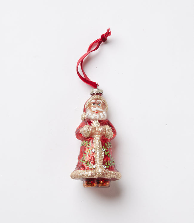 karen kane Red Glass Santa Ornament Karen Kane