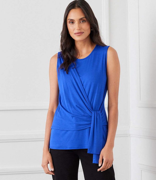 karen kane Royal Side Drape Top Karen Kane