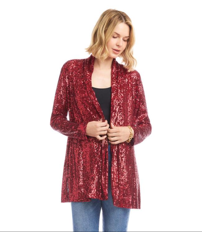 Karen Kane Ruby Sequin Duster Karen Kane