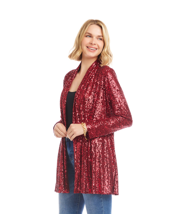 Karen Kane Ruby Sequin Duster Karen Kane