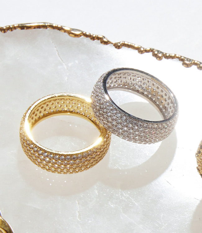 karen kane Silver Crystal Ring Karen Kane