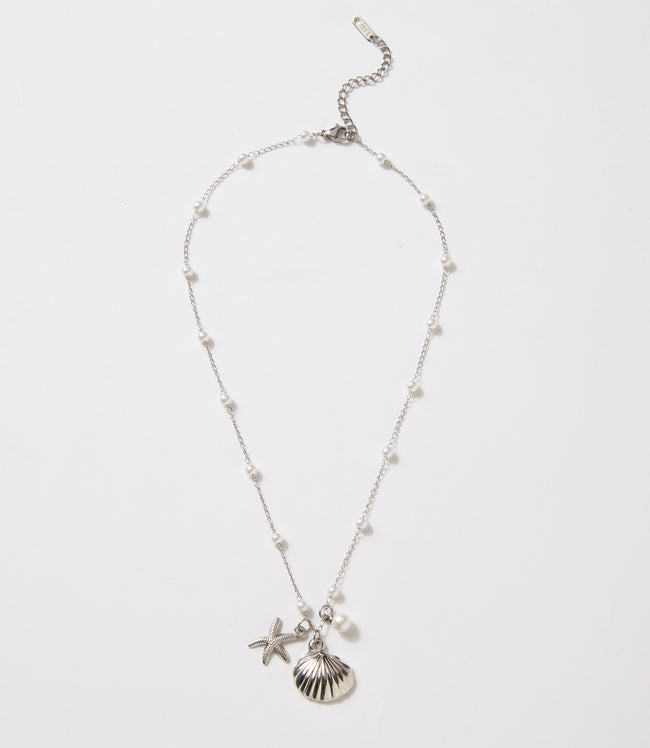 Karen Kane Silver Ocean Charm Necklace Karen Kane