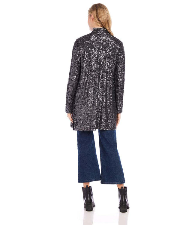 Karen Kane Smoke Sequin Duster Karen Kane