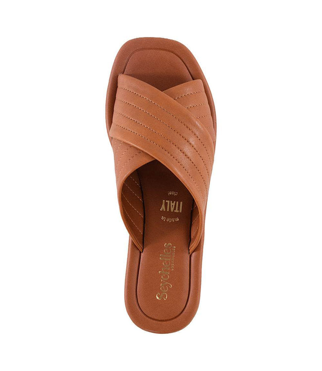 Karen Kane Tan Courage Slip On Sandals Karen Kane